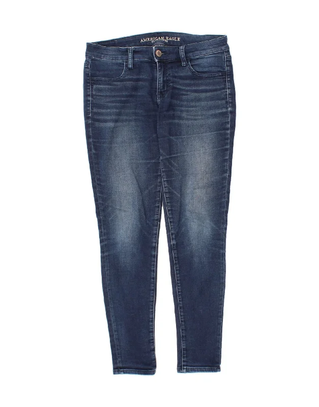 AMERICAN EAGLE OUTFITTERS Womens Slim Jeans UK 12 Medium W32 L29 Blue Fashionable Cropped Denim Jeans AMERICAN EAGLE OUTFITTERS Womens Slim Jeans UK 12 Medium W32 L29 Blue Fashionable Cropped Denim Jeans
