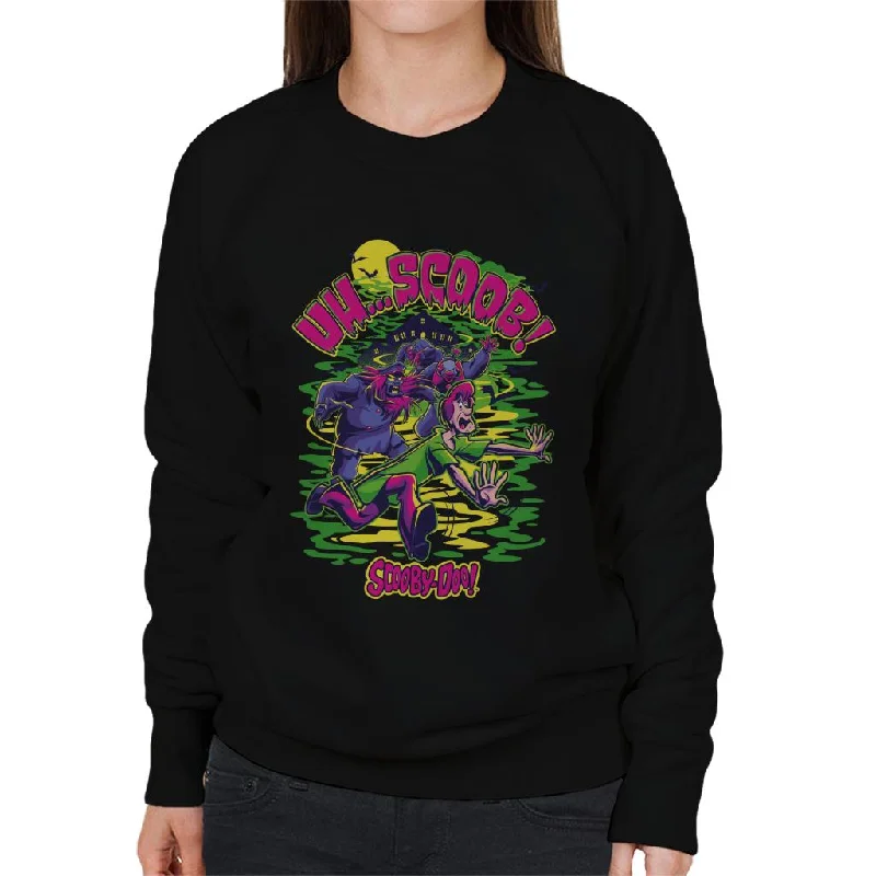 Scooby Doo Halloween Shaggy Being Chased Uh Scoob Women's Sweatshirt Hoodie with Slim Fit Tailored Modern Scooby Doo Halloween Shaggy Being Chased Uh Scoob Women's Sweatshirt Hoodie with Slim Fit Tailored Modern