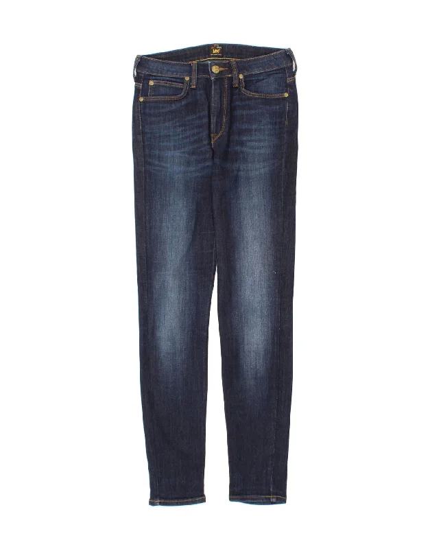 LEE Womens Skyler Skinny Jeans W28 L31 Blue Cotton Fashionable Slouchy Fit Jeans