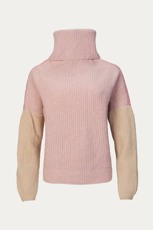 Joan Jumper In Pink Color Block Stylish Fashionable Trendy
