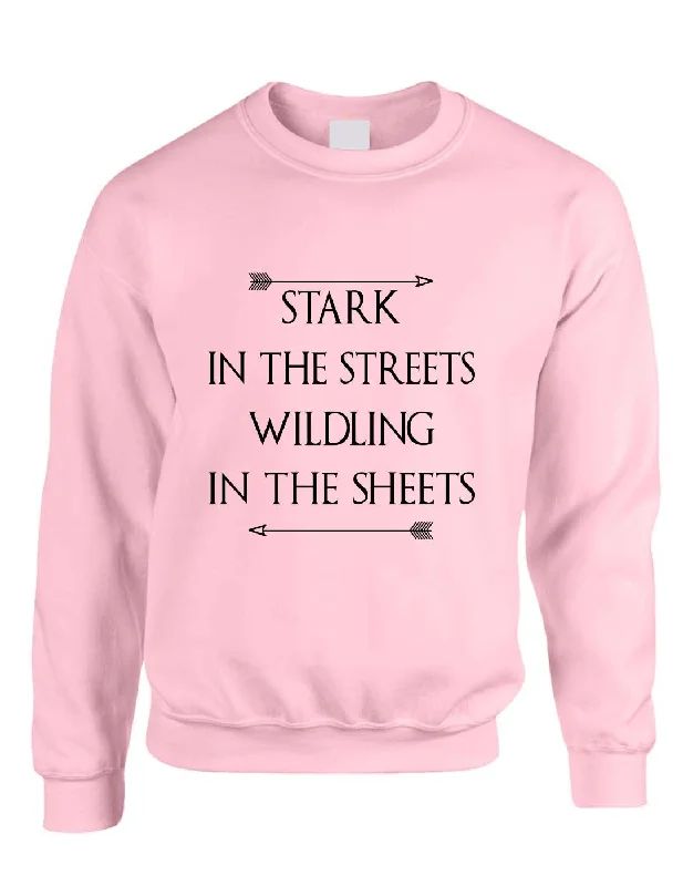 Stark in the streets wildling in the sheets womens Sweatshirt Hoodie with Double Zipper Versatile Adjustable Stark in the streets wildling in the sheets womens Sweatshirt Hoodie with Double Zipper Versatile Adjustable