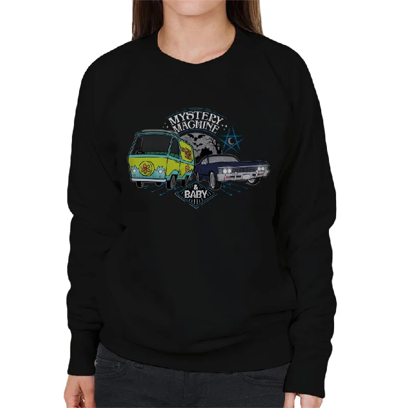 ScoobyNatural Mystery Machine And Baby Women's Sweatshirt Hoodie with Hem Detail Decorative Unique ScoobyNatural Mystery Machine And Baby Women's Sweatshirt Hoodie with Hem Detail Decorative Unique