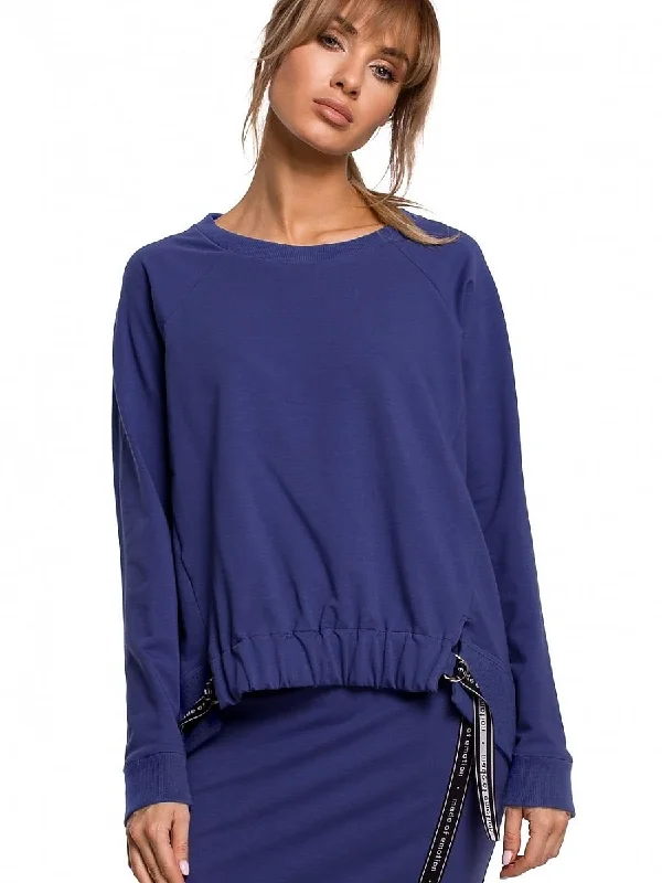Sweatshirt Moe Hoodie with Color Block Contrast Stylish