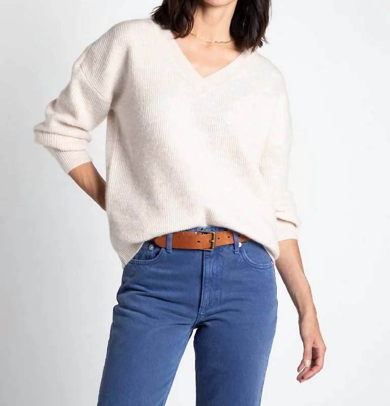 Maria Sweater In Frappe Faux Fur Fabric Real Fur Fabric Shearling Fabric