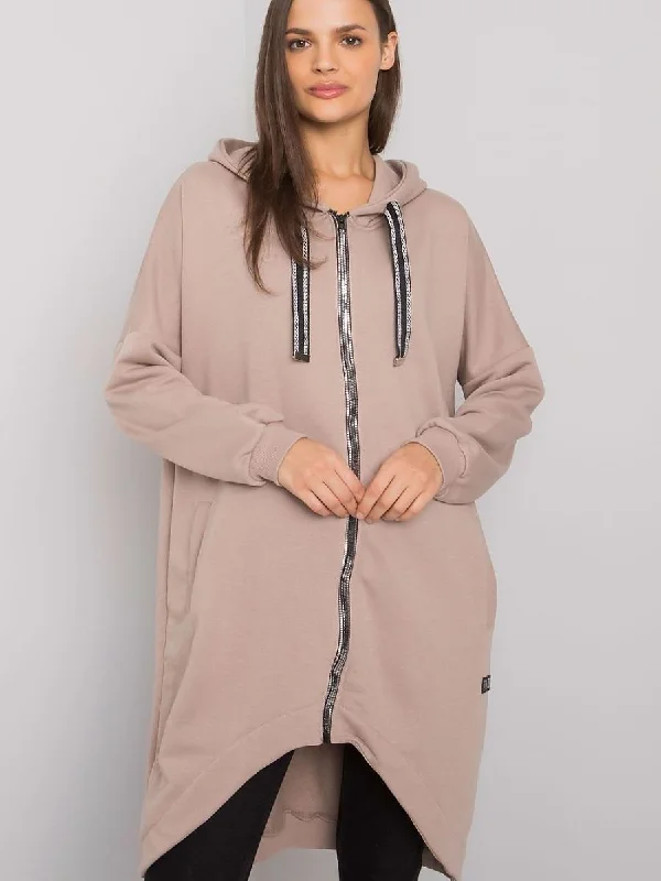 Sweatshirt Relevance Hoodie with Ribbed Neckline Snug Warm