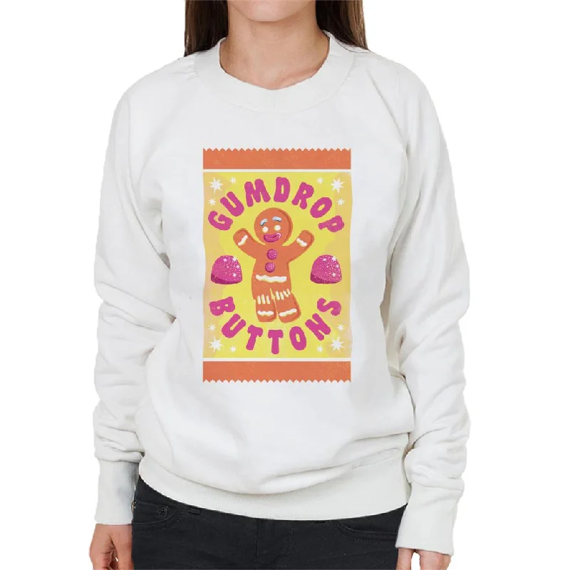 Shrek Gingerbread Man Gumdrop Buttons Women's Sweatshirt Hoodie with Button Classic Timeless Shrek Gingerbread Man Gumdrop Buttons Women's Sweatshirt Hoodie with Button Classic Timeless