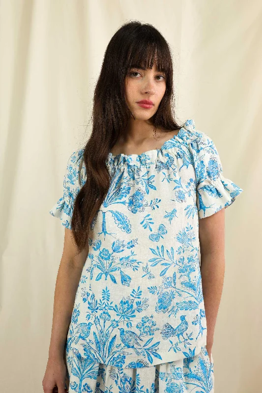 Lila Blouse Floral Print Blouse