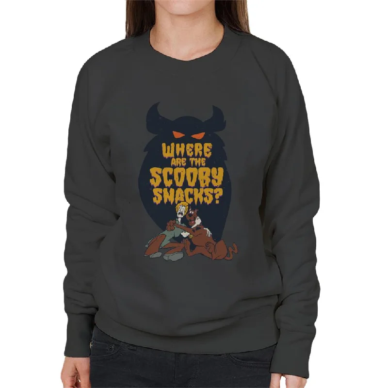 Scooby Doo Halloween Where Are The Scooby Snacks Women's Sweatshirt Hoodie with Rhinestones Sparkly Elegant Scooby Doo Halloween Where Are The Scooby Snacks Women's Sweatshirt Hoodie with Rhinestones Sparkly Elegant