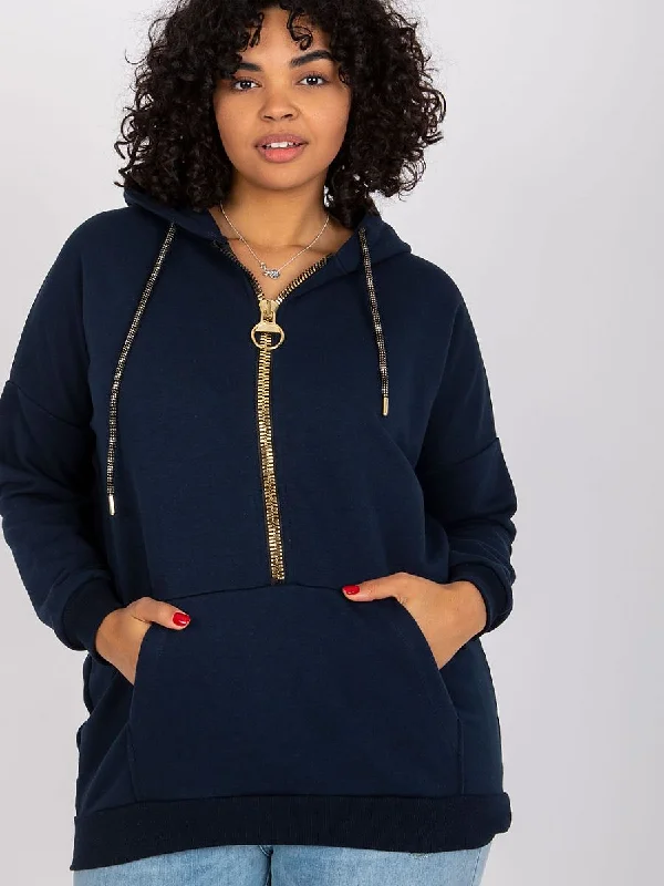 Sweatshirt Relevance Hoodie with Tied Waist Feminine Flattering