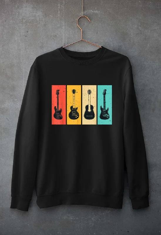 Guitar Unisex Sweatshirt for Men/Women Hoodie with Tied Waist Feminine Flattering
