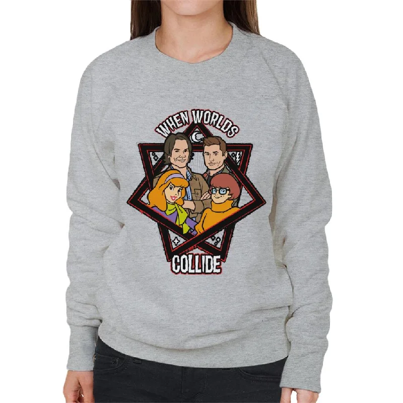 ScoobyNatural When Worlds Collide Women's Sweatshirt Hoodie with Ribbed Neckline Snug Warm