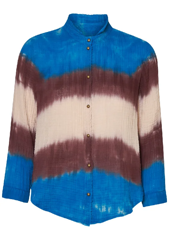 Lauren Blouse Lapis Multi Lightweight Floral Blouse