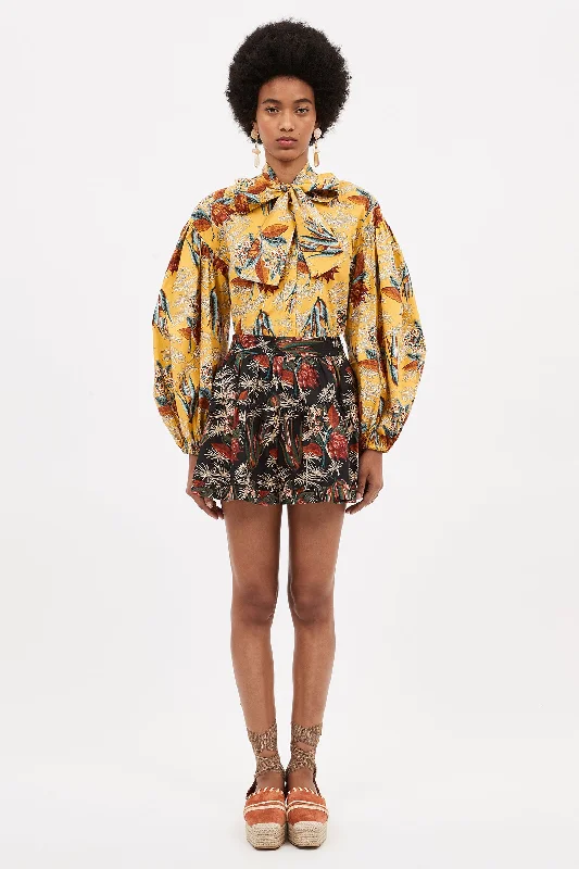 Ulla Johnson Alberta Blouse in Marigold Backless Summer Blouse