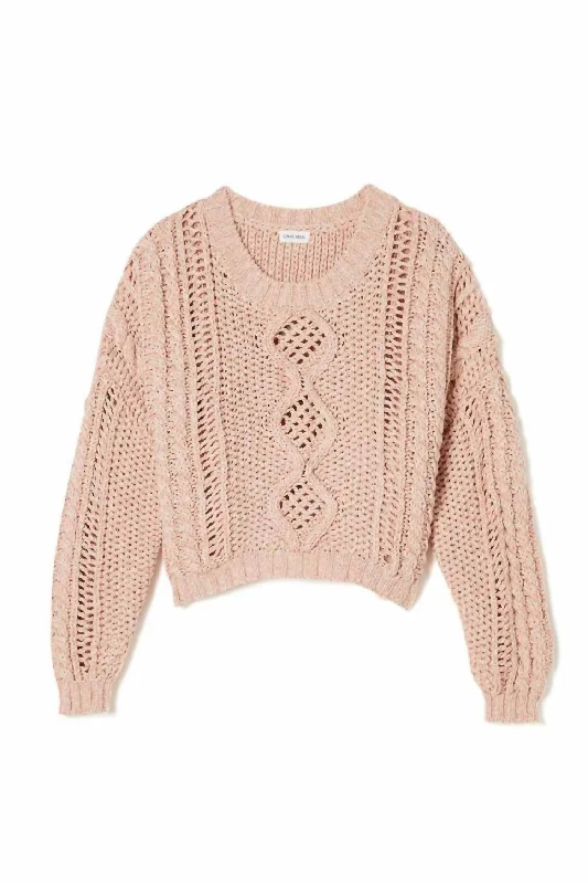 Women's Lorena Jumper In Coral Satin Blend Silk Blend Wool Blend