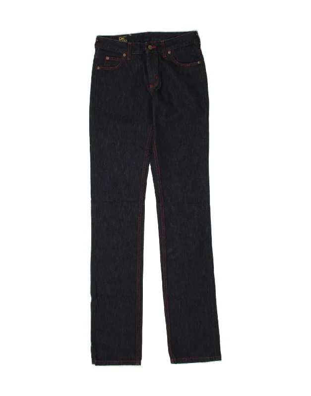 LEE Womens Slim Jeans  W29 L33 Navy Blue Cotton Comfortable Straight-Legged Denim