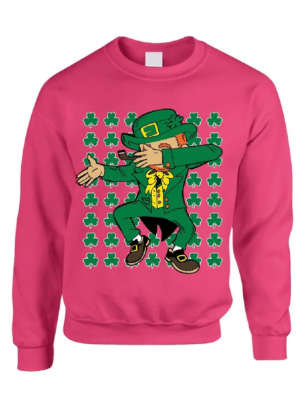 Dabbing Irish Leprechaun St patrick women sweatshirt Hoodie with Stripes Bold Sporty Dabbing Irish Leprechaun St patrick women sweatshirt Hoodie with Stripes Bold Sporty
