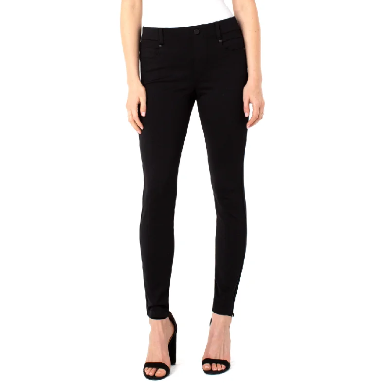 Liverpool Gia Glider Pull-On Stretch Knit Pants (Black) (30" Inseam) Cozy Knit Pants Liverpool Gia Glider Pull-On Stretch Knit Pants (Black) (30" Inseam) Cozy Knit Pants