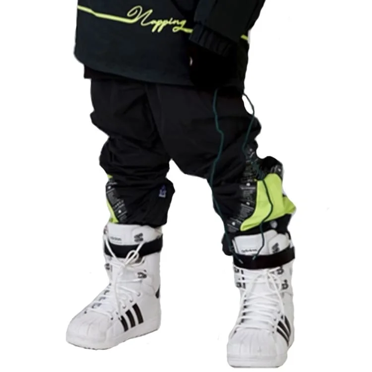 NAPPING WOMEN P-1 GOING SNOW PANTS-BLACK Lightweight Linen Pants
