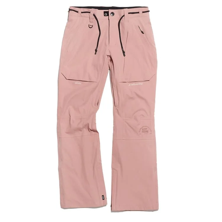 DIMITO WOMENS DINO SNOW PANTS-CORAL Fashionable Button-Up Pants