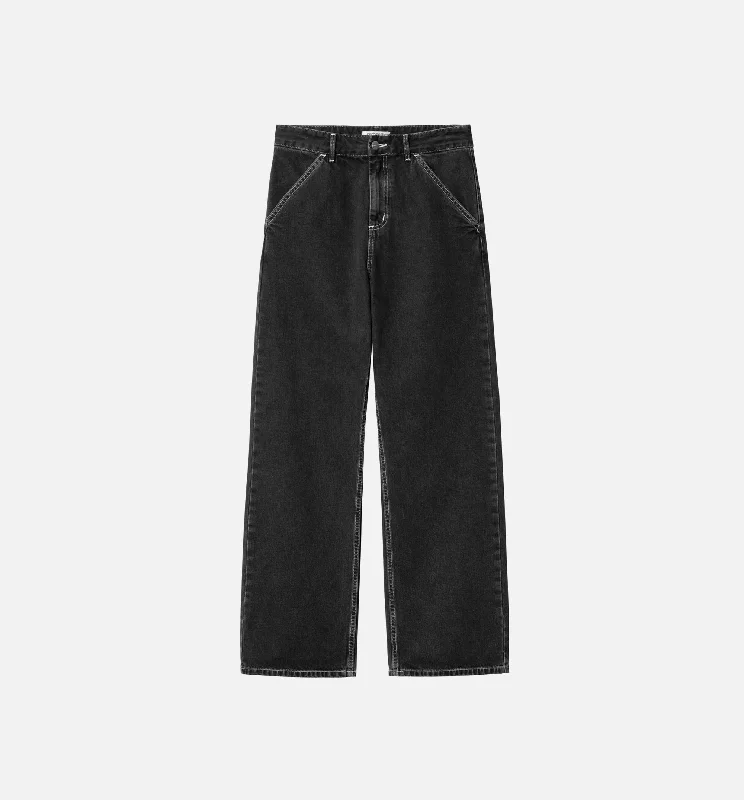 Simple Pants Womens Pant - Black Casual Plaid Pants