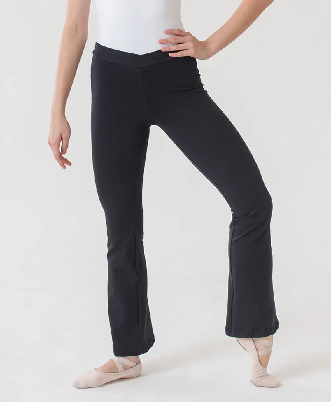 Flare Cut Jazz Pants - V Waist Soft Wool Pants