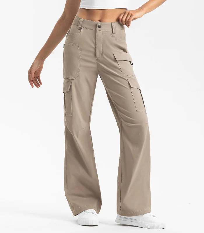Women's Cargo Hiking Pants / High-Waisted & Lightweight Casual Sweatpants Style