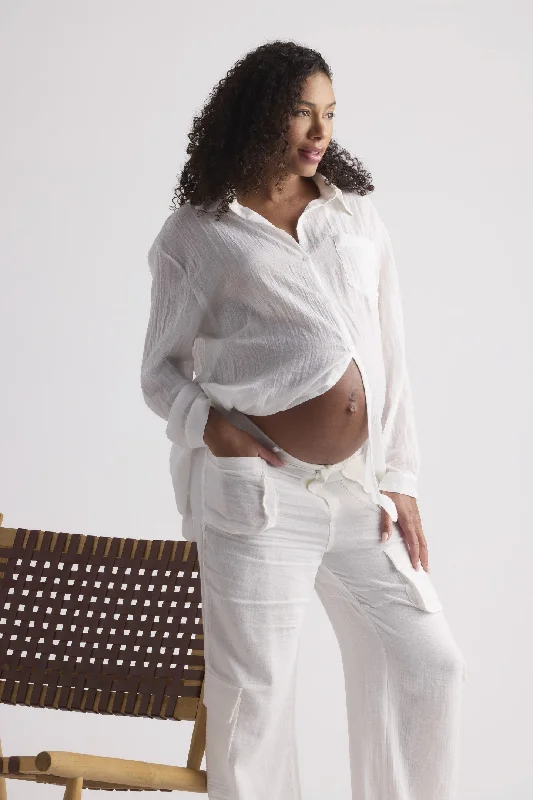 Maddie Linen Pants Classic Cropped Pants