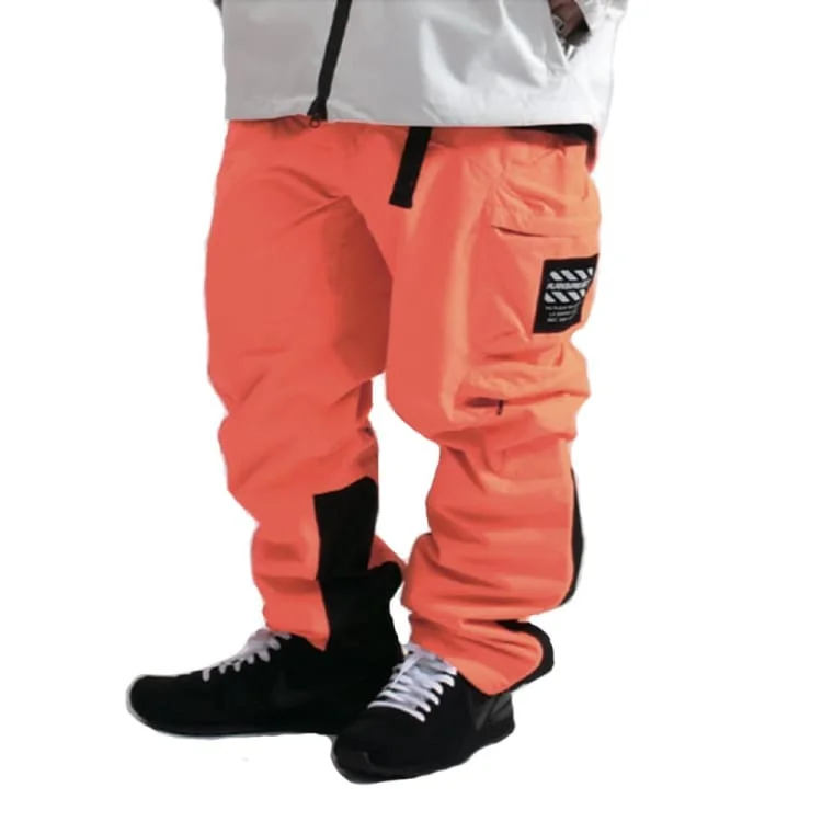 PLANB PROJECT Side Zip Snow Pants (Japanese Brand) Orange [Unisex] Comfortable Denim Trousers