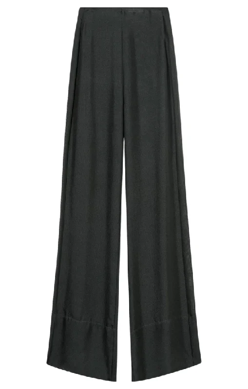 Sheer Silk Gauze Pants - Soot Lightweight Jogger Pants