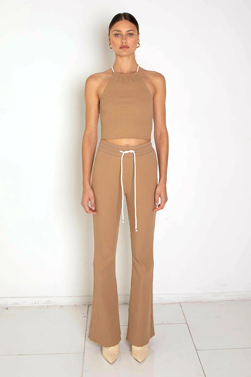 Primary Rib Wide Leg Pant - Tanlines Stylish Casual Pants