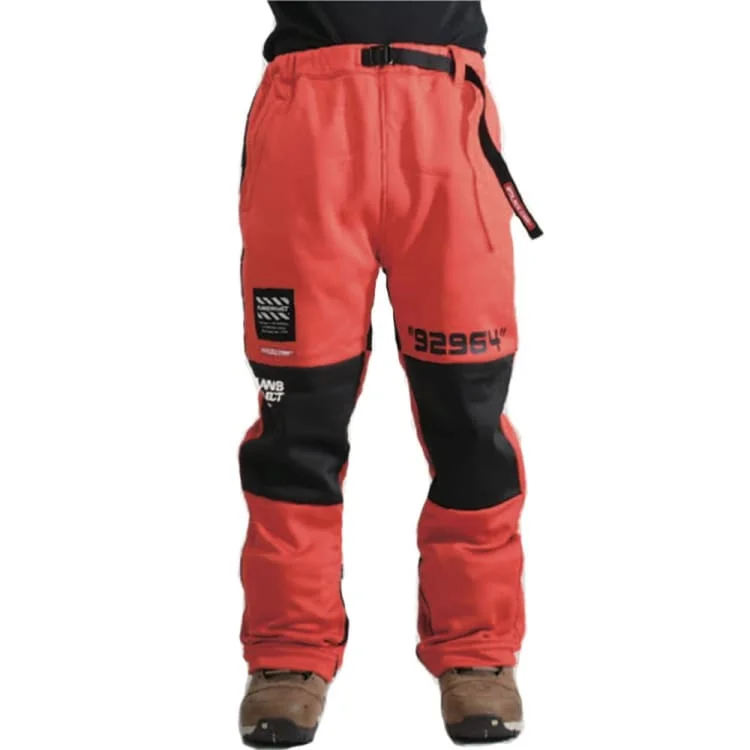PLANB PROJECT M3 Snow Pants (Japanese Brand) Red [Unisex] Chic Faux Leather Pants