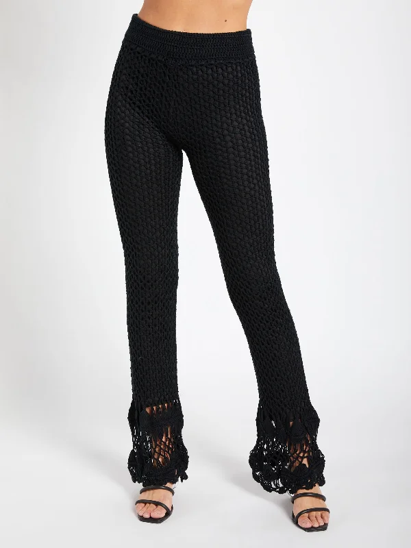 Gia Crochet Pants Fashionable Tapered Leg Pants