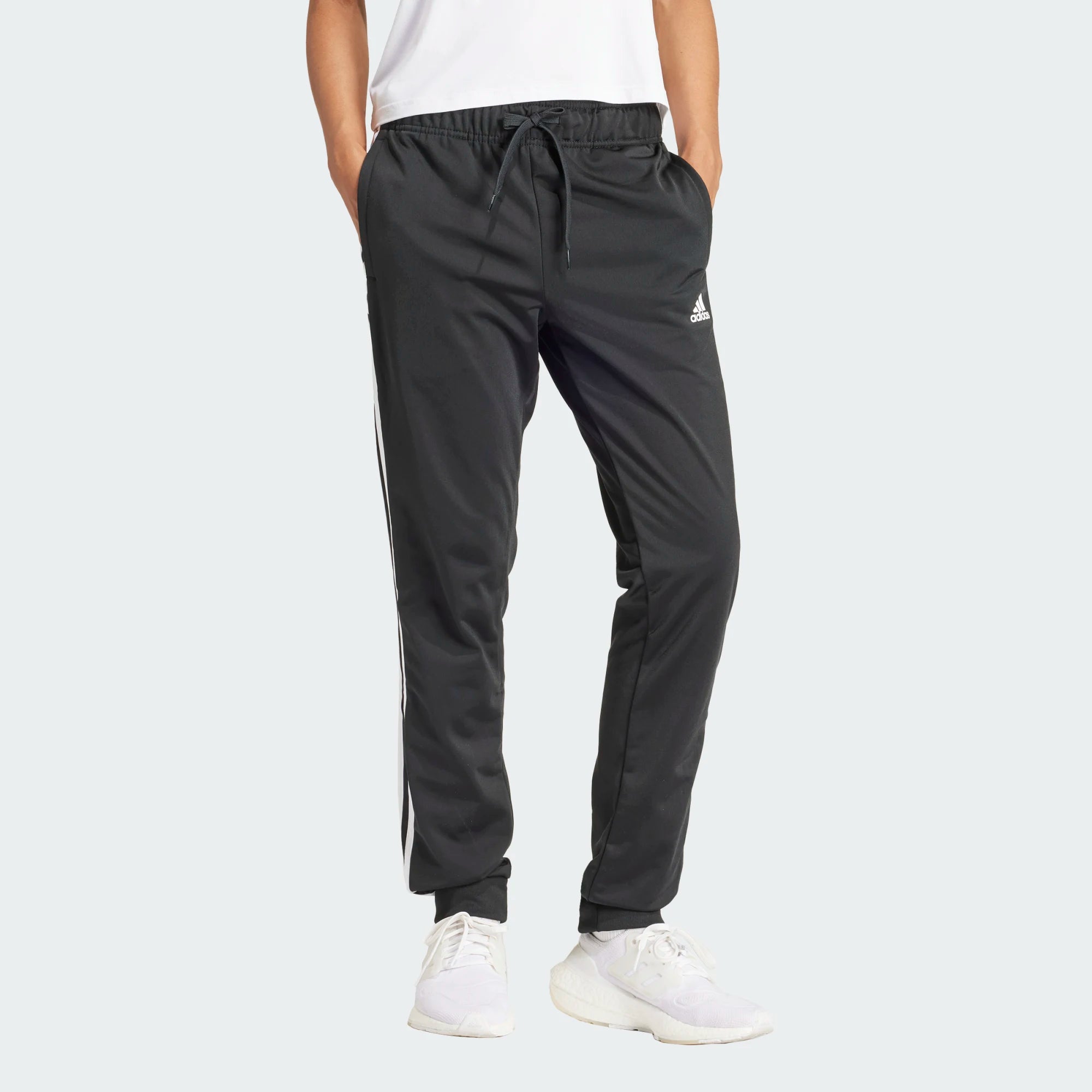 Women's Adidas Essentials Warm-Up Slim Tapered 3-Stripes Track Pants Comfortable Denim Pants Women's Adidas Essentials Warm-Up Slim Tapered 3-Stripes Track Pants Comfortable Denim Pants