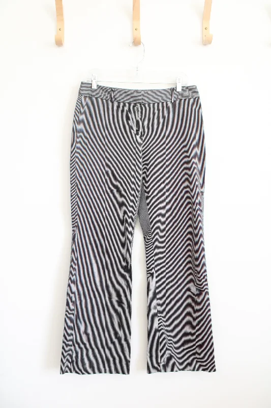 Ann Taylor Navy & White Pinstripe Pants | 8 Fashionable Button-Up Pants