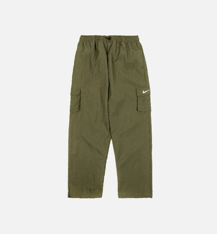 NSW Essential High Rise Woven Cargo Womens Pants - Olive Classic Stretch Pants