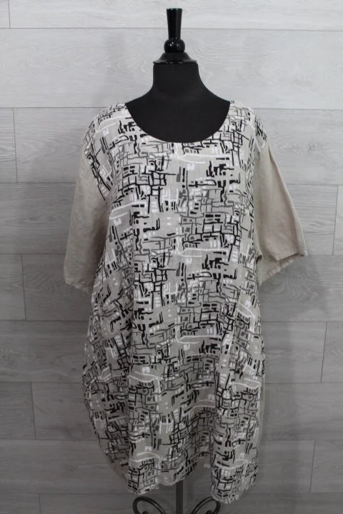 Made In Italy - Bricks Print Dress - FINAL SALE ITEM