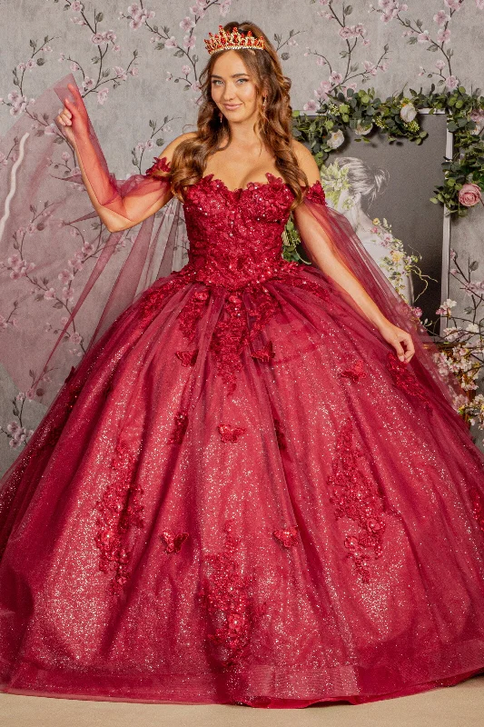Long Quinceanera Dress Glitter Ball Gown