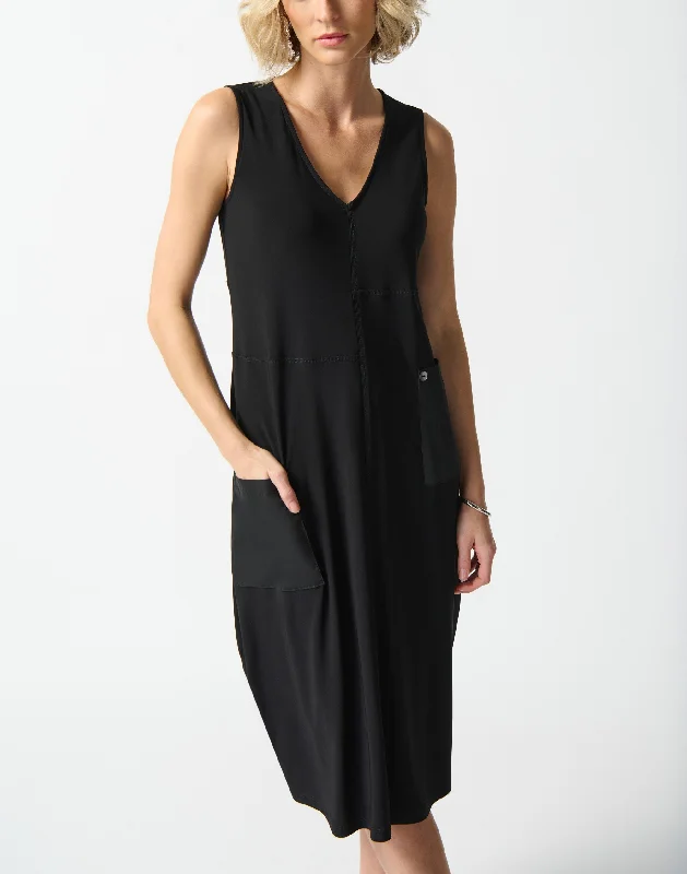 Joseph RIbkoff Dresses - Silky Knit Cocoon Dress with Pockets