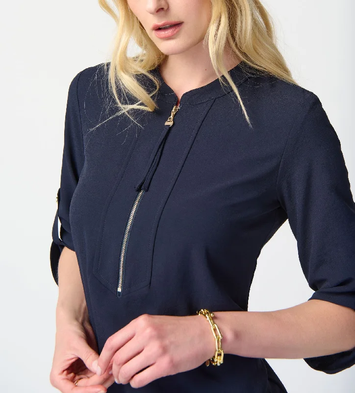 Joseph Ribkoff Dresses - Mandarin Collar Straight Dress