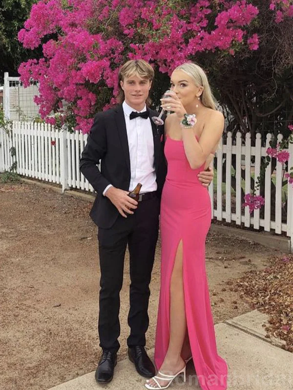 Simple Straight Mermaid Sleeveless Side Slit Azalea Evening Prom Dress Online, OL100 Simple Straight Mermaid Sleeveless Side Slit Azalea Evening Prom Dress Online, OL100