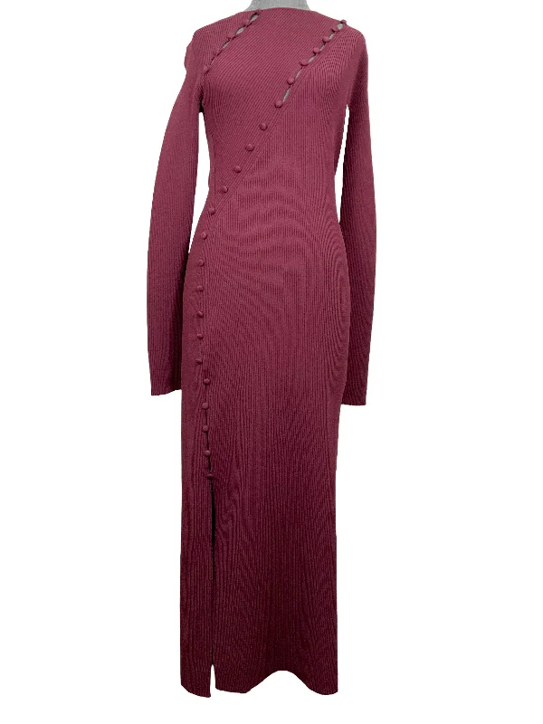 Altuzarra Ribbed Spandex Maxi Dress Size M Trendy Satin Maxi Dress