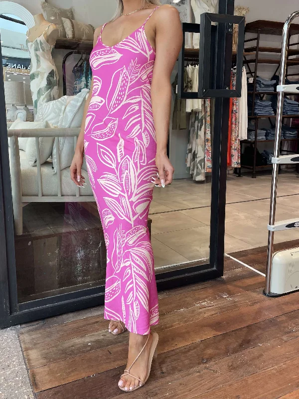 CALLISTA MAXI DRESS - PINK Elegant Boho Maxi Dress