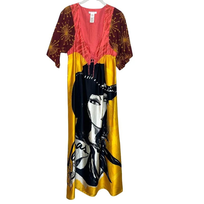Custo Barcelona Silk Glitter Vegas Girl Maxi Dress Size XS (1) Fashionable Off-Shoulder Maxi Dress