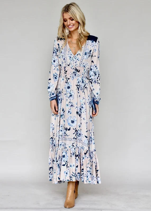 Eleonore Maxi Dress - Dusky Comfortable Long-Sleeve Maxi Dress
