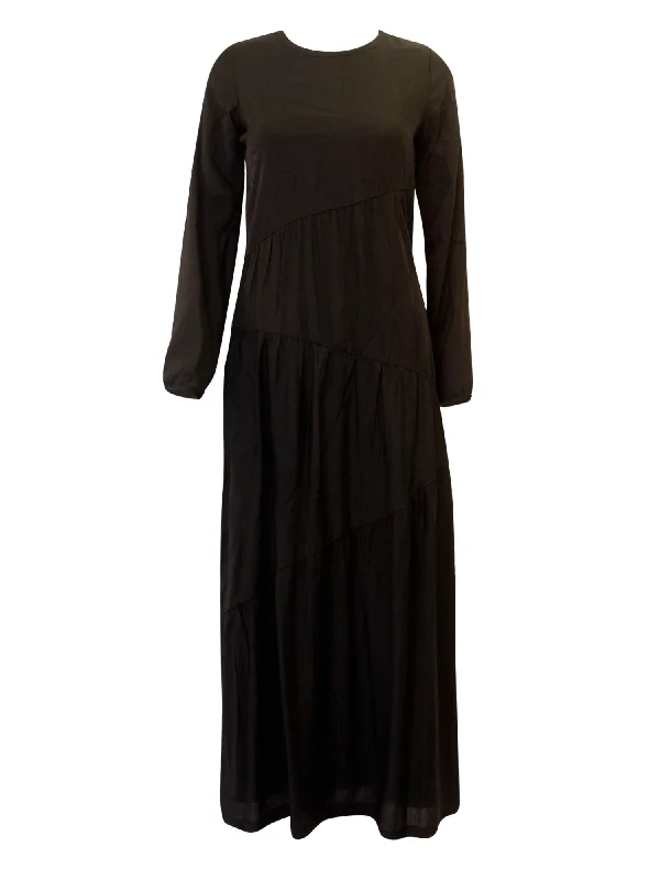 Fennucci Zig-Zag Maxi Dress Trendy Maxi Dress with Lace