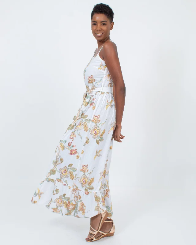 Floral Maxi Dress Fashionable Chiffon Tiered Maxi Dress