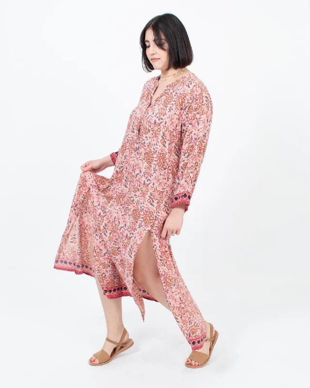 Floral Maxi Dress Comfortable Maxi Dress with Slits