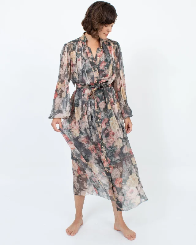 Floral Maxi Dress Stylish V-Neck Maxi Dress