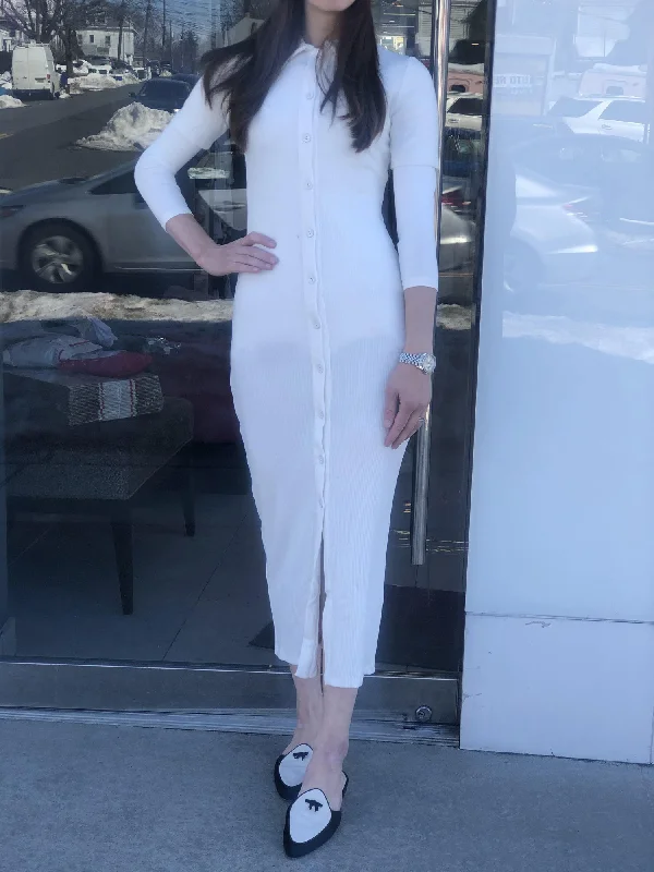 Kiki Riki Ribbed Button Down Maxi Dress Elegant Lace Maxi Dress