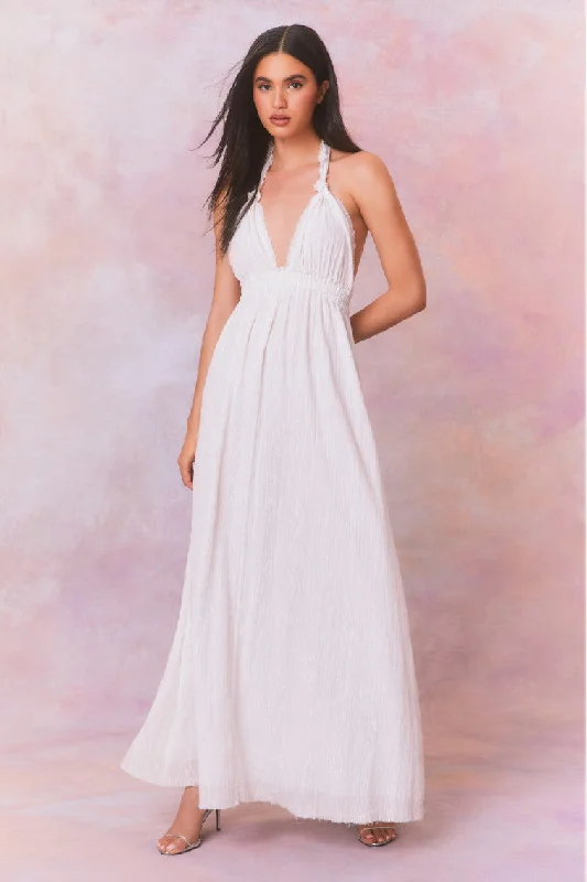 Love Halter Maxi Dress Cozy Ribbed Maxi Dress